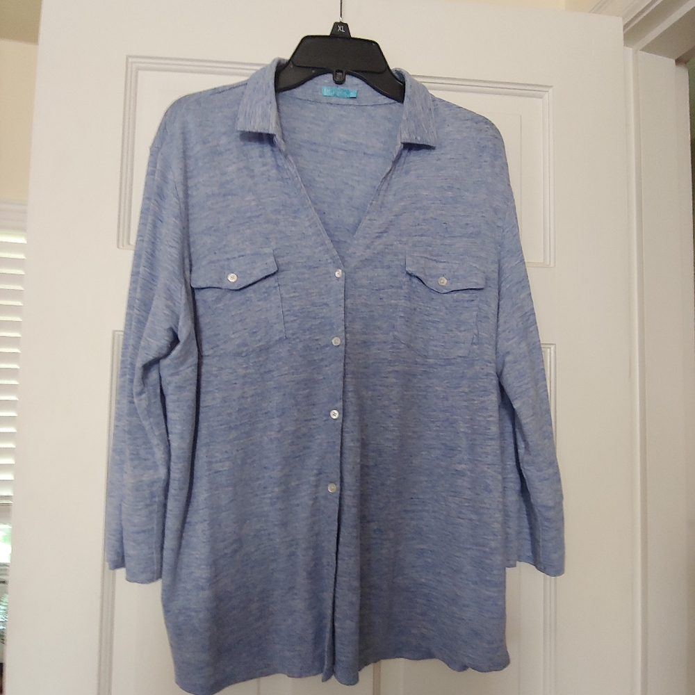 Knit button down